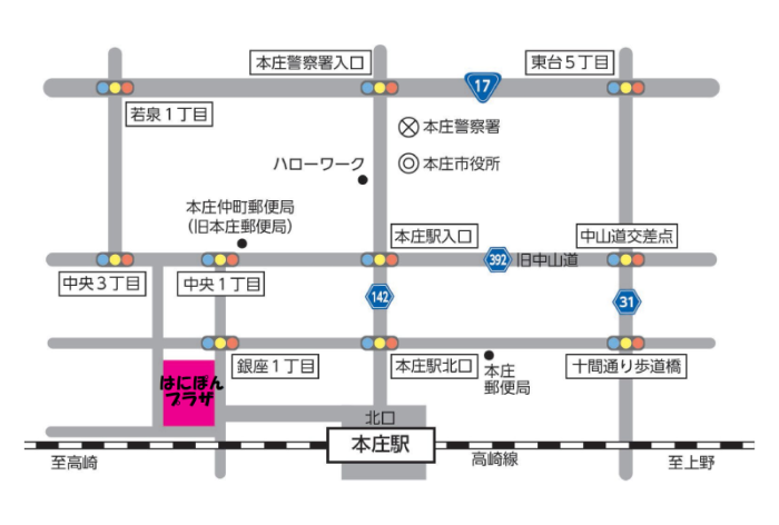 はにぽんプラザの案内図