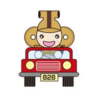 車の運転をしているはにぽんのデザイン