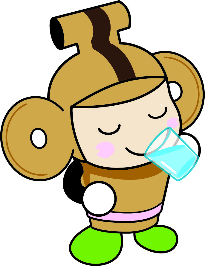 水を飲む