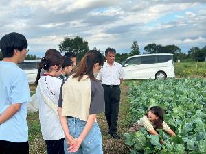 本庄農業女子企画では畑でフィールドワークを実施