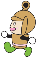 左側を向いているはにぽんのカラーのデザイン