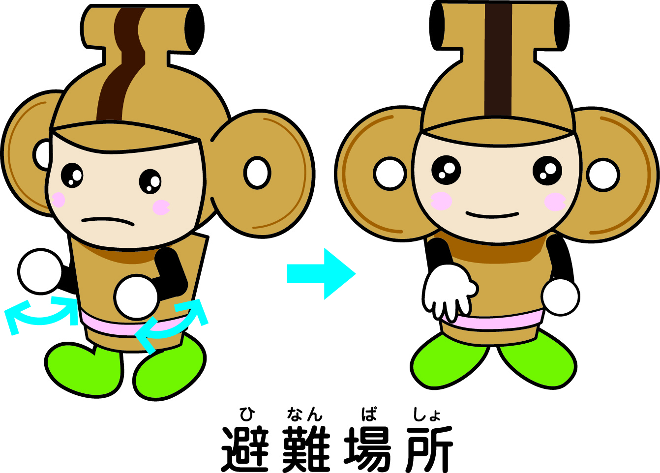 避難場所（手話で表現）