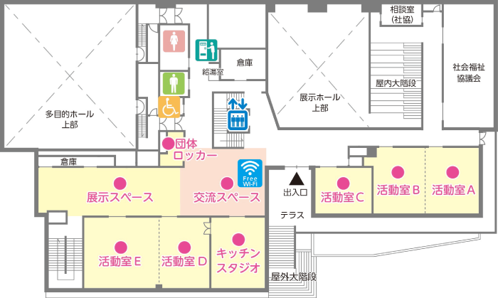 2階フロアの平面図