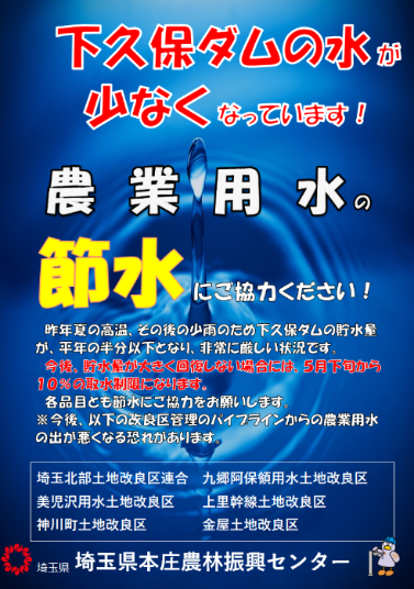 節水呼びかけポスター画像