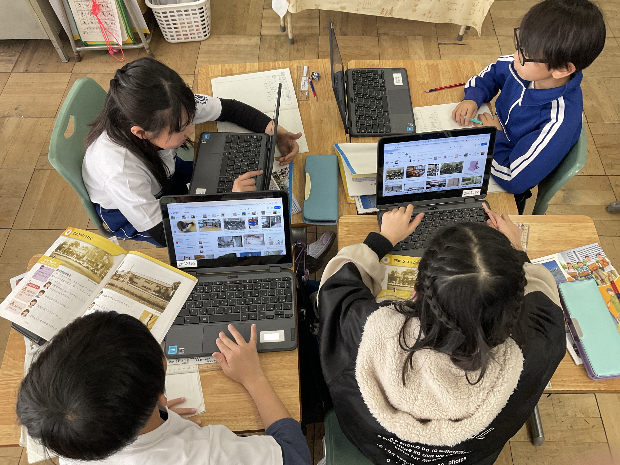 GIGA端末を使った授業の様子