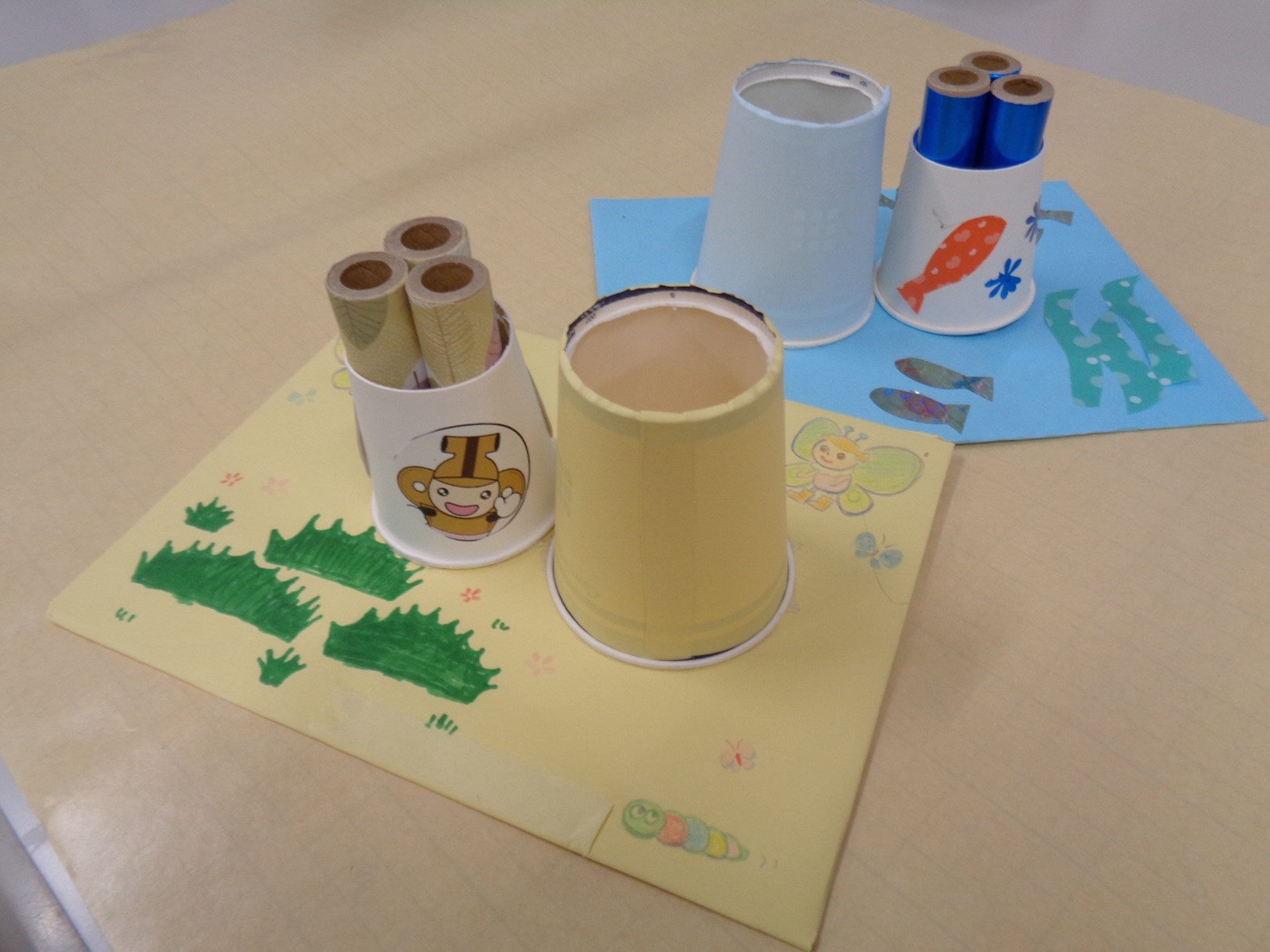 夏休み手作り工作教室の作品 ペン立て