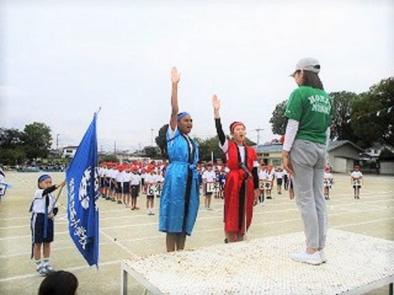 本庄西小応援団長選手宣誓