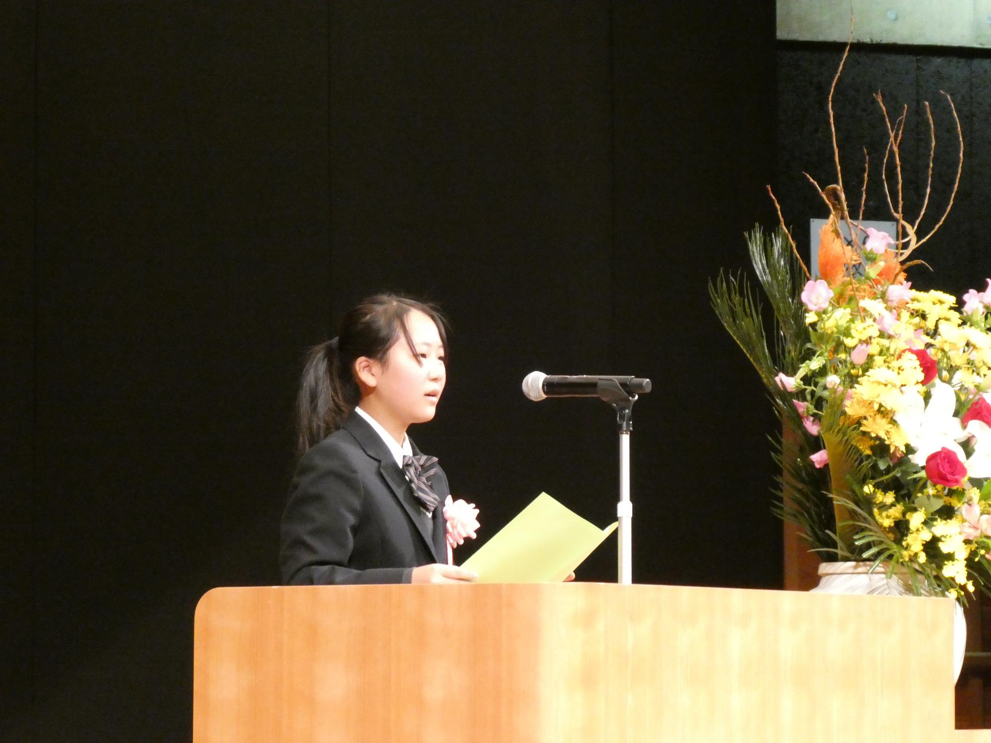 本庄第一中学校2年 槙栞理 さん