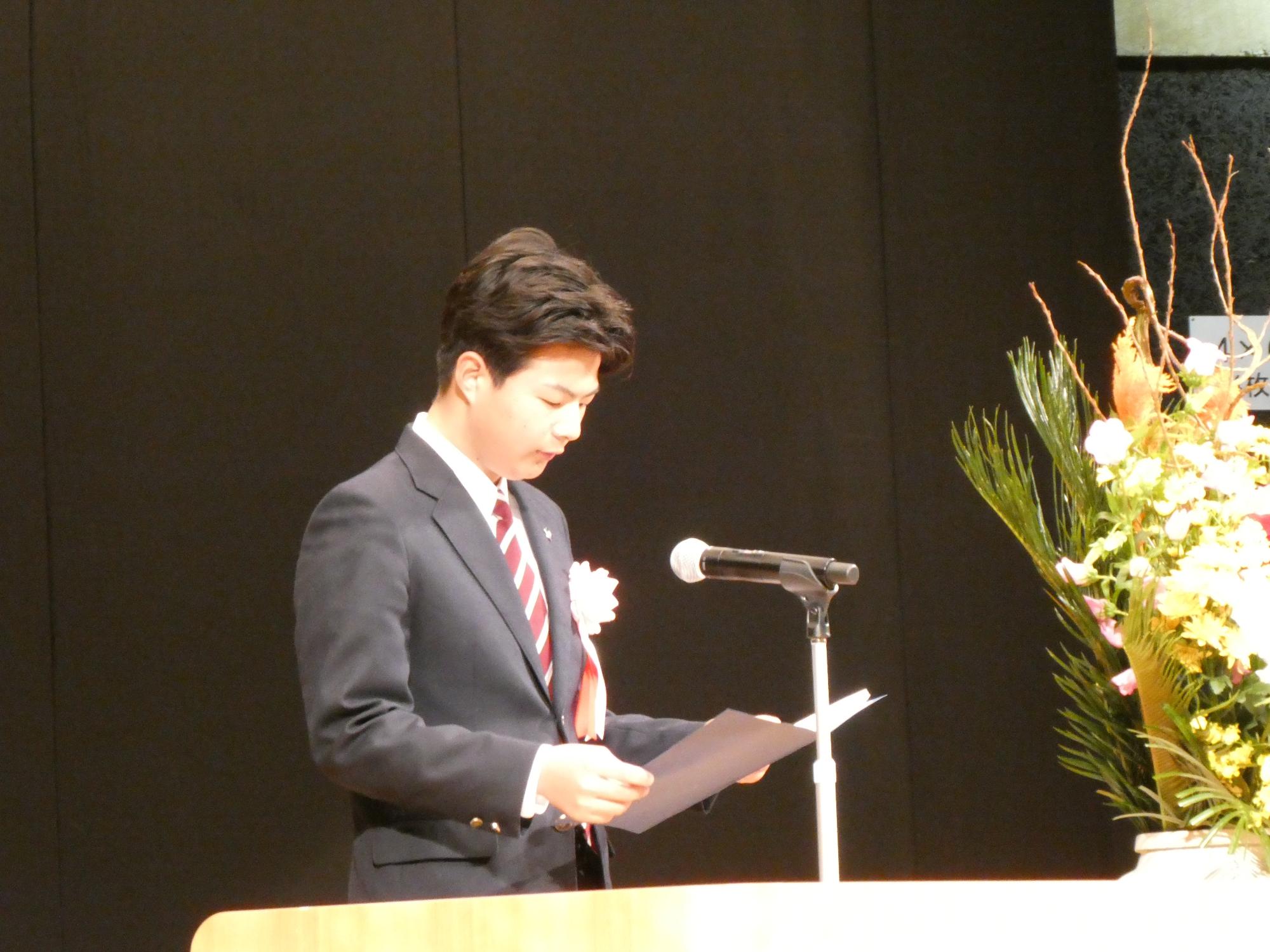 本庄東高等学校附属中学校3年 横山健斗 さん