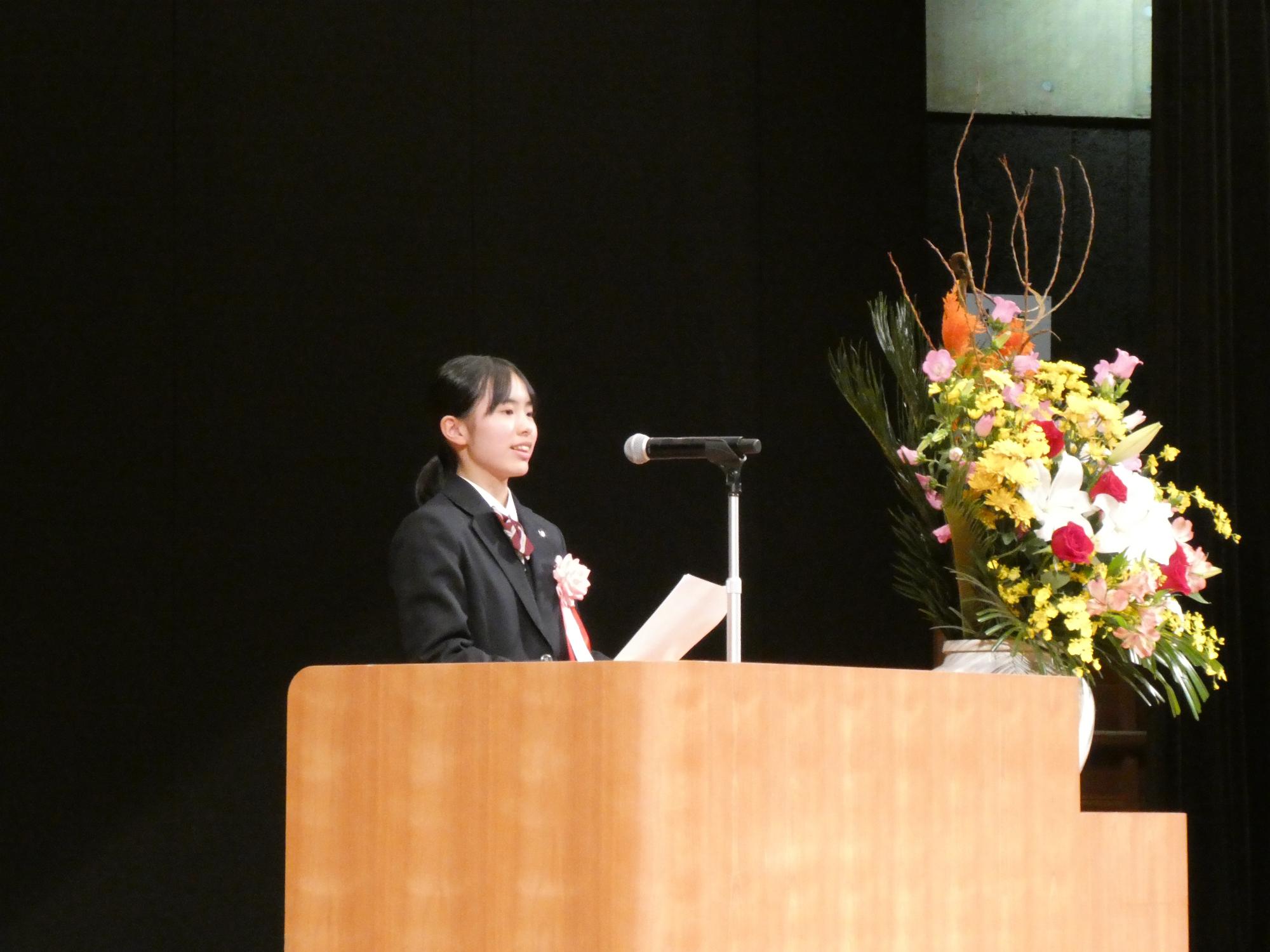 本庄東高等学校附属中学校3年 高野真奈 さん