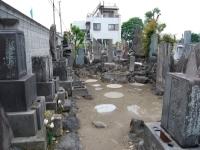 複数の墓石がある安養院小倉家の墓碑群