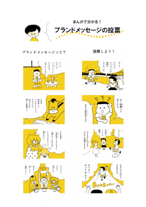 まんがで分かるブランドメッセージの投票
