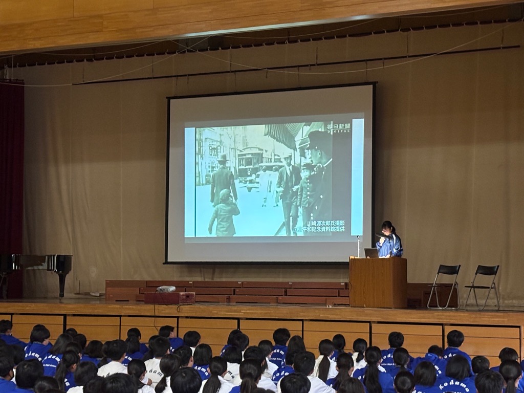 平和学習報告会（児玉中学校）
