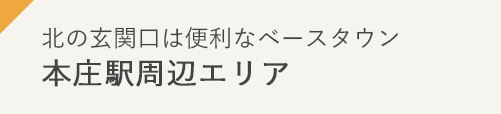 北の玄関口は便利なベースタウン 本庄駅周辺エリア